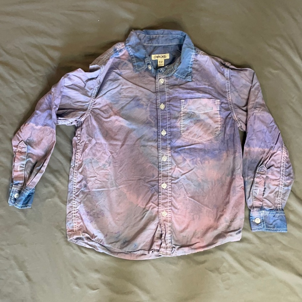 Clearance $7 Girls medium 8/10 tie dye dress shirt